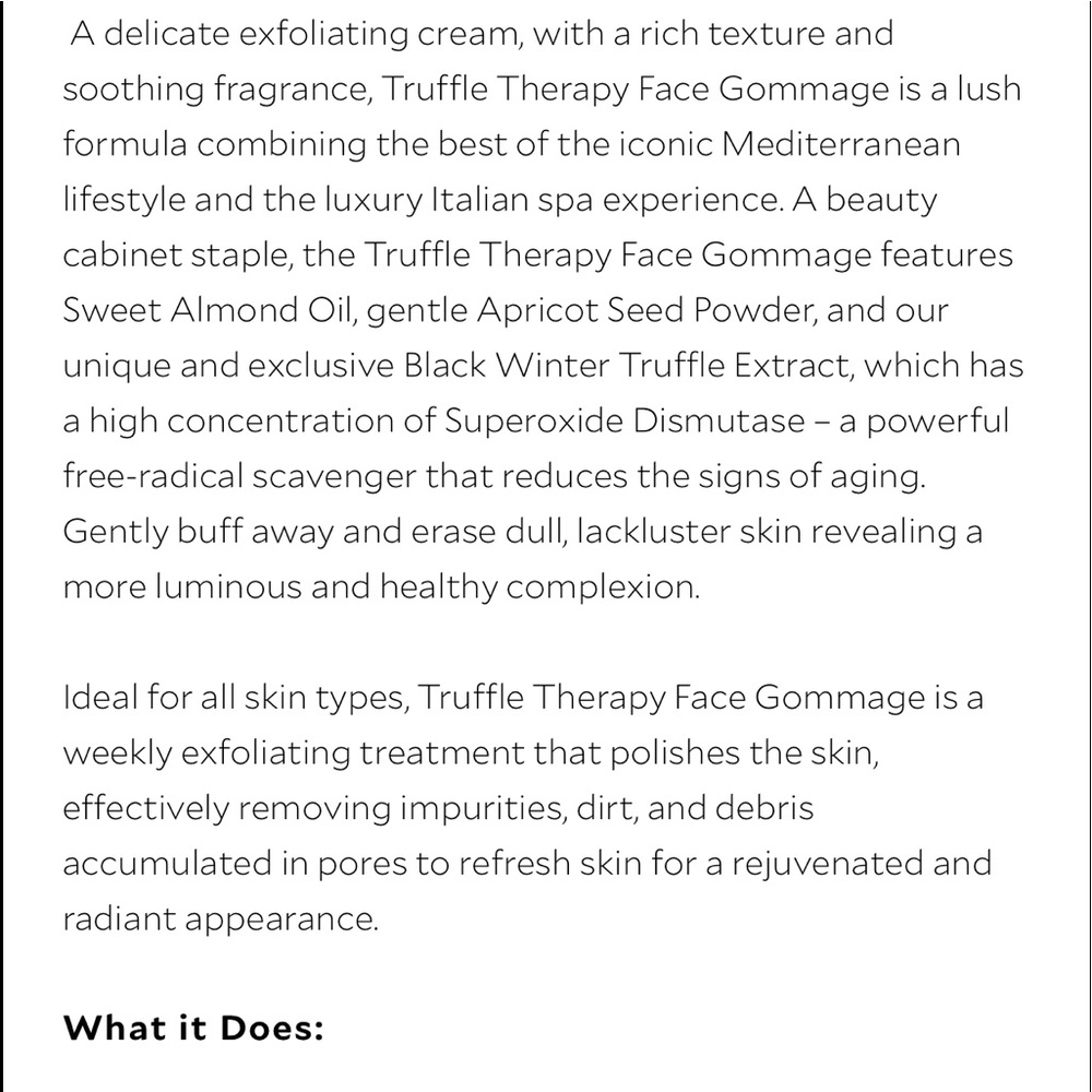 TRUFFLE Therapy Face Gommage Skin & Co Roma Peeling Dermabrasion Exfoliating - Picture 8 of 9